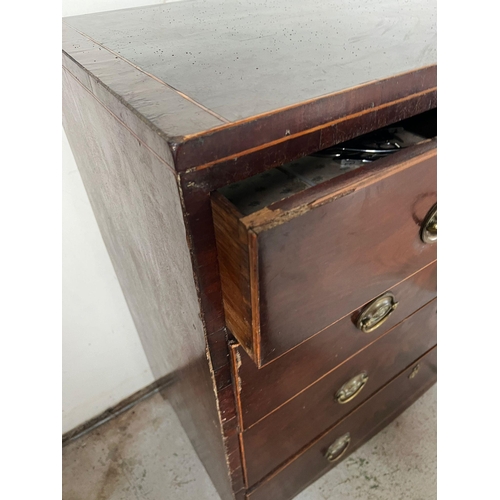 131 - An Edwardian style chest of drawers (H103cm W96cm D50cm)