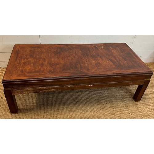 45 - An American hardwood coffee table with brass handles and fittings by Lane of Altavista Virginia (H40... 