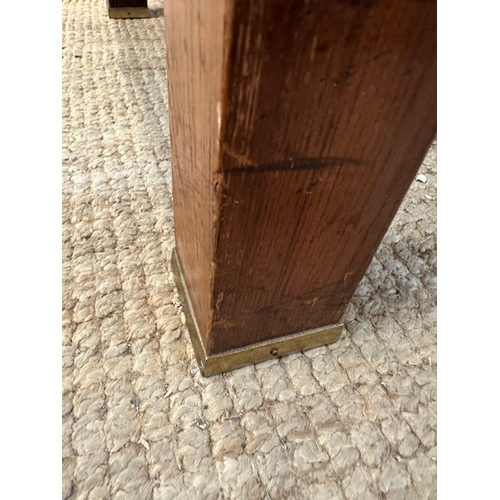 45 - An American hardwood coffee table with brass handles and fittings by Lane of Altavista Virginia (H40... 