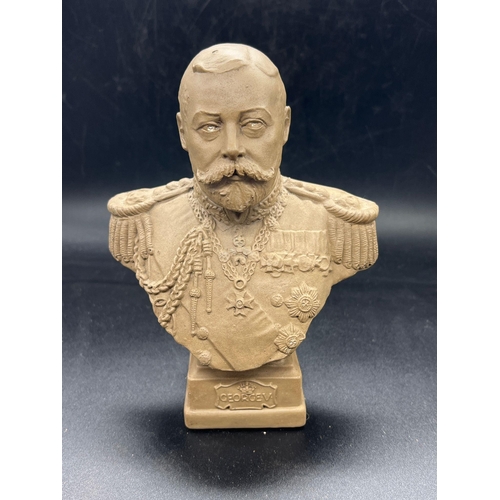 779 - A Doulton Lambeth stoneware bust of George V (H19cm)