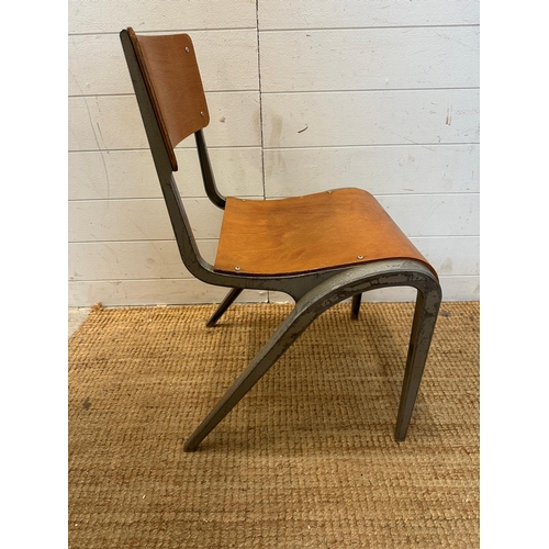 93 - A set of  vintage stacking school chairs