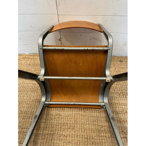 93 - A set of  vintage stacking school chairs