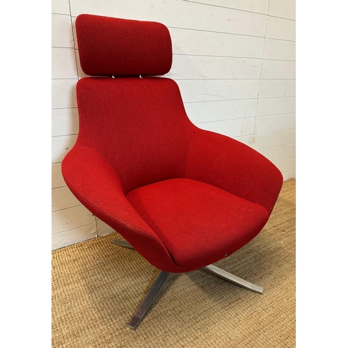 97 - An Oscar armchair designed by Pearson Lloyd for Walter Knoll circa 2005, flared seat and neck rest, ... 