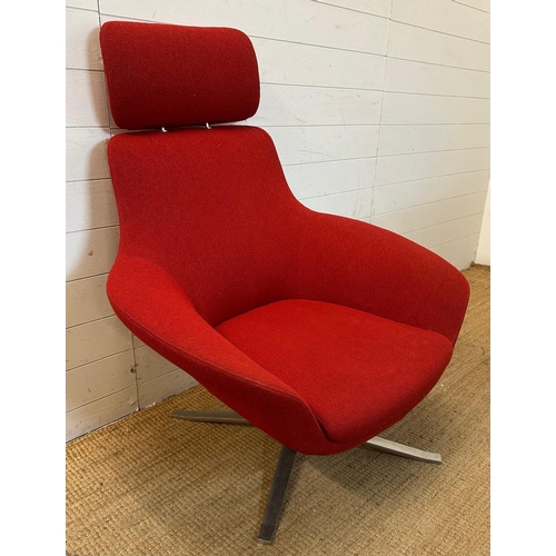 97 - An Oscar armchair designed by Pearson Lloyd for Walter Knoll circa 2005, flared seat and neck rest, ... 