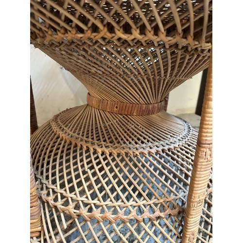 100 - A Mid Century wicker 