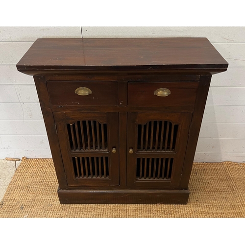 105 - A side cabinet with two drawers and cupboard under (H90cm W80cm D30cm)