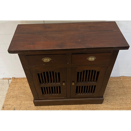 105 - A side cabinet with two drawers and cupboard under (H90cm W80cm D30cm)
