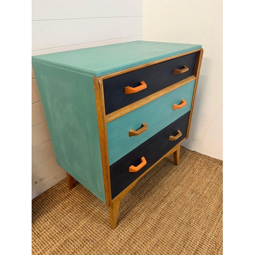 15 - A G-Plan painted three drawer chest of drawers (H85cm D45cm W76cm)