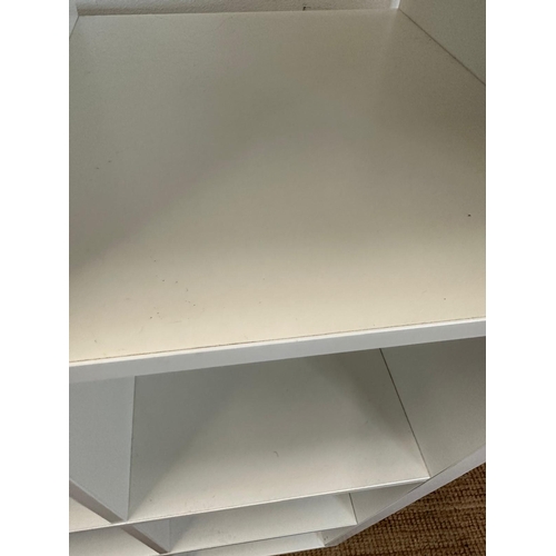 168 - A white Ikea twelve compartment storage unit (H147cm W112cm D40cm)