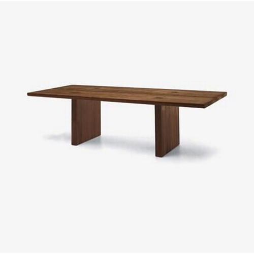 44 - A contemporary hardwood plank dining table (W220cm D100cm H73cm)
