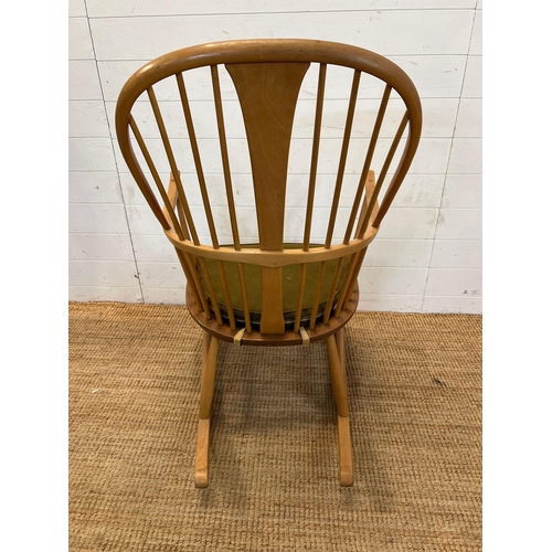 9 - An Ercol style rocking chair (No label)