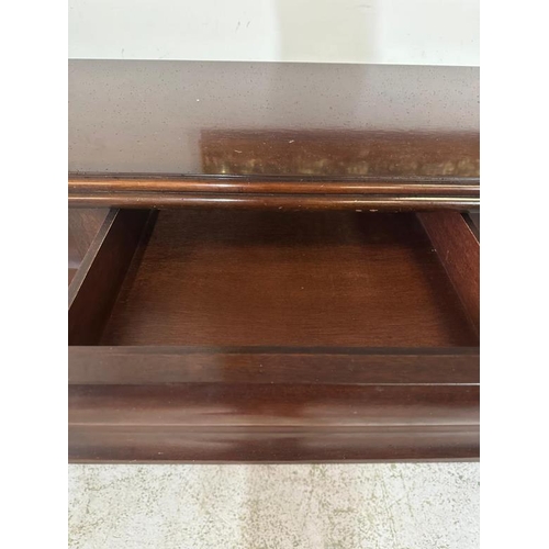 37 - A mahogany sideboard comprising of three drawers and three cupboards under (H92cm W163cm D47cm)