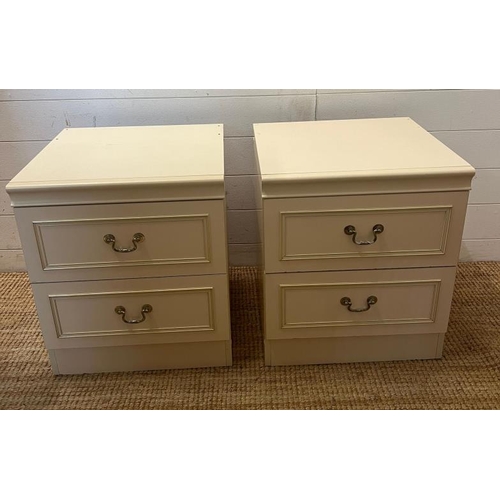 10 - A bedroom suite set comprising of one four drawers (H93cm W76cm D44cm) two bedsides (H54cm W46cm D44... 