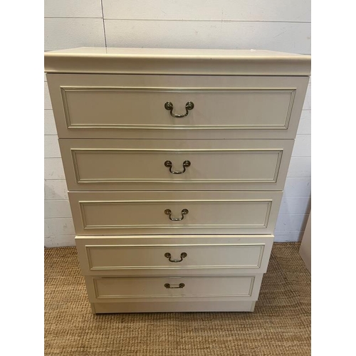 10 - A bedroom suite set comprising of one four drawers (H93cm W76cm D44cm) two bedsides (H54cm W46cm D44... 