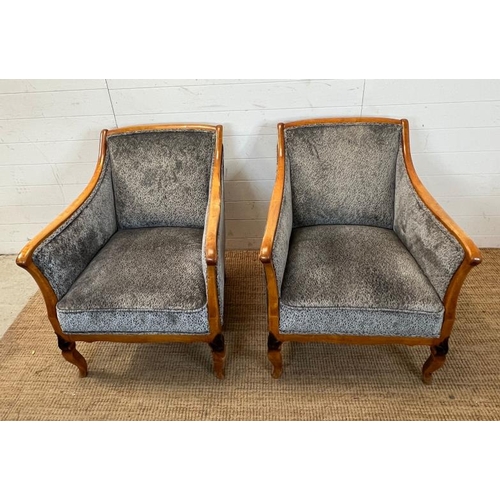 122 - Two Neoclassical style arm chairs (H82cm W68cm D70cm