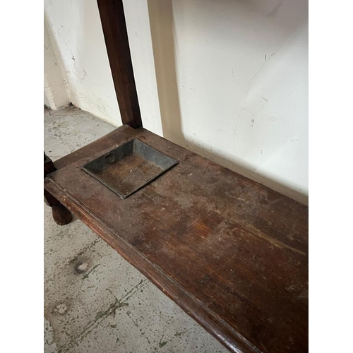 11 - Victorian style carved hall stand, H191cm X W113cm X D31cm