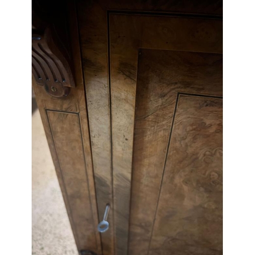 15 - Victorian burr walnut Davenport Bonheur Du Your brass gallery top over two doors. Opening to pigeon ... 