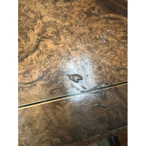 15 - Victorian burr walnut Davenport Bonheur Du Your brass gallery top over two doors. Opening to pigeon ... 