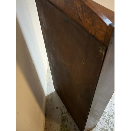 16 - Arts and Crafts style book case, D16cm X W49 X H106cm