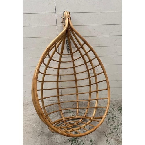184 - A vintage bamboo hanging chair