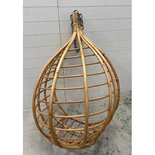 184 - A vintage bamboo hanging chair