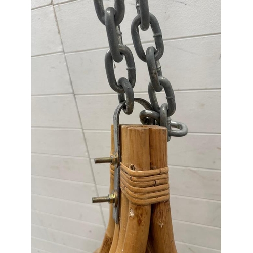 184 - A vintage bamboo hanging chair