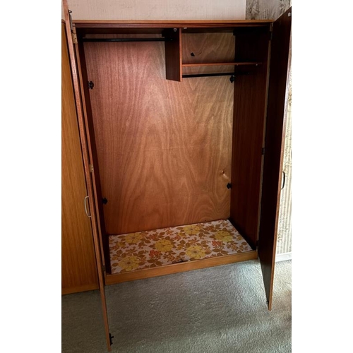 187 - A Stag double wardrobe (H180cm W122cm D57cm)
