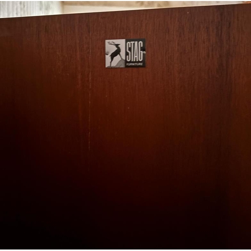 187 - A Stag double wardrobe (H180cm W122cm D57cm)