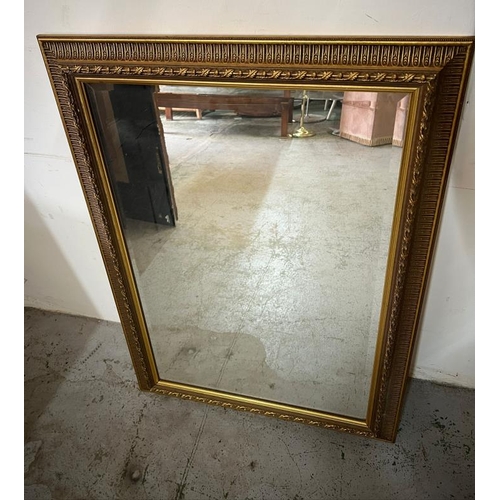 201 - A gilt wall mirror, H180 X 75cm