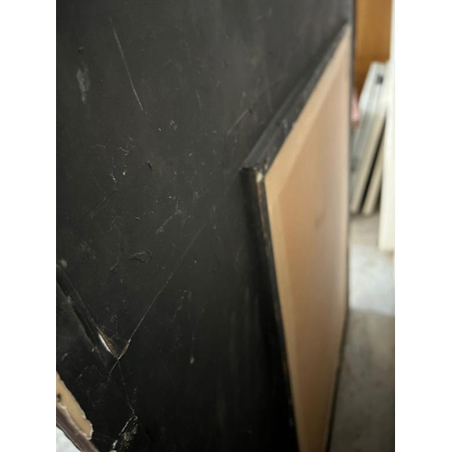 202 - A large scrolling embossed mirror. H149 X 124 X D65cm