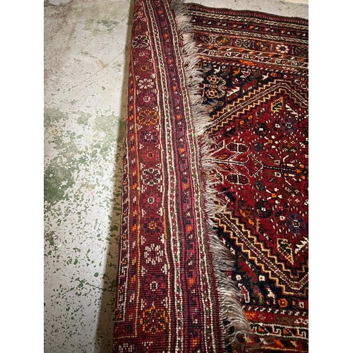211 - Persion style red ground hand tied rug , 110cm X176 cm