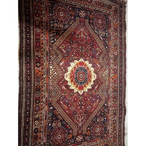 211 - Persion style red ground hand tied rug , 110cm X176 cm