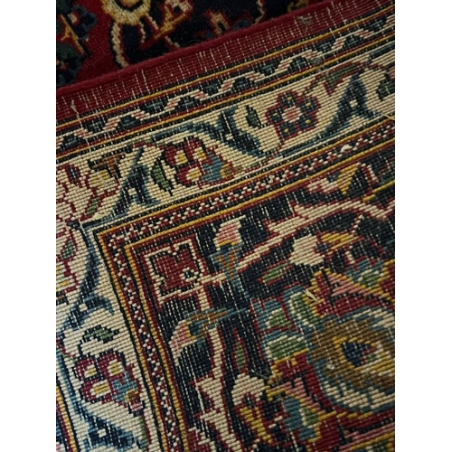 212 - Large Persion style rug with central medallion and four scrolling corners 138cm X 233cm