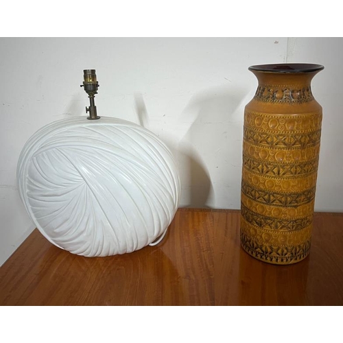 228 - West German vase and ceramic table Lamp