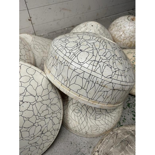 231 - A selection of mould for Tiffany style lamp shades, to include Geranium, Clematis and Peony