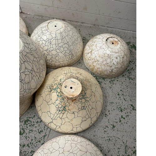 231 - A selection of mould for Tiffany style lamp shades, to include Geranium, Clematis and Peony