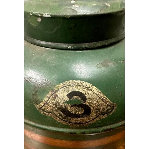 232 - A toleware tea cannister table lamp H710cm