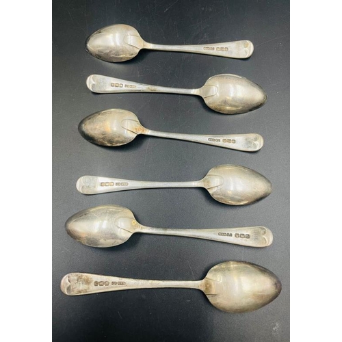 A Boxed set of six silver teaspoons by M & R Ltd for Sheffield 1921