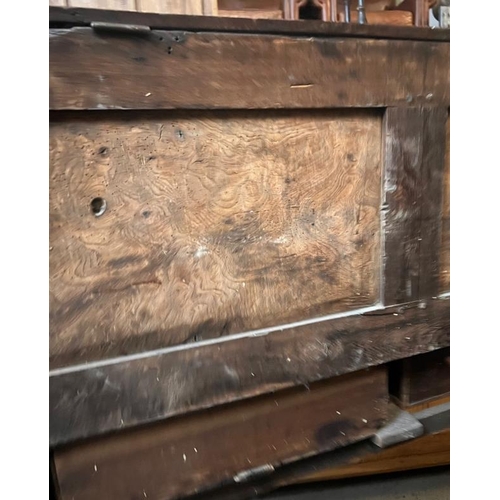 5 - Three panelled coffer with drawers under , L135 X 55X 48cm