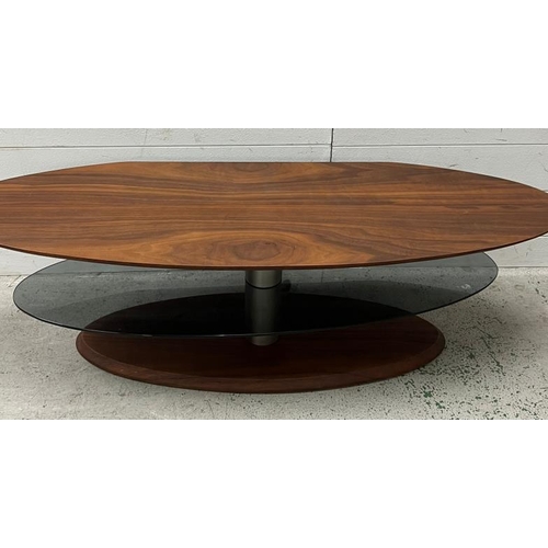 51 - An oval contemporary media unit or stand (h36CM w120CM d38CM)