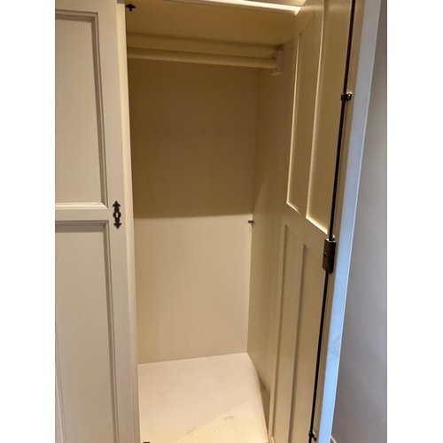 2 - Laura Ashley double wardrobe with drawer to base (H200cm W126cm D65cm)