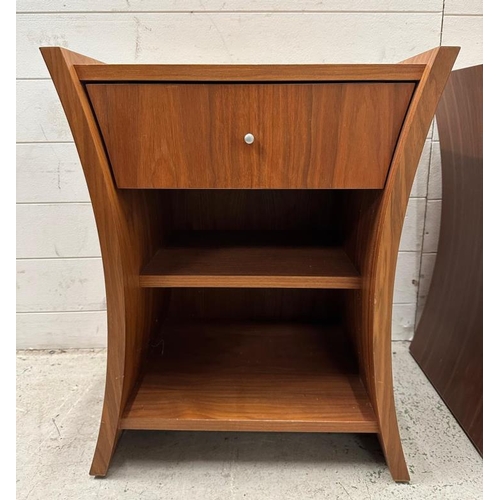 65 - A pair of contemporary bedside tables with single drawer and shelf under