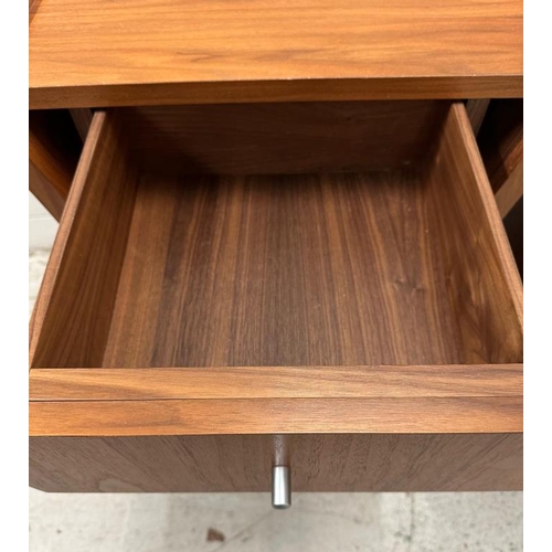 65 - A pair of contemporary bedside tables with single drawer and shelf under