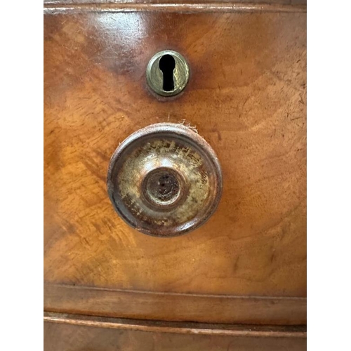 68 - A Victorian burr walnut pier cabinet with intricate marquetry and two crushed velvet shelves