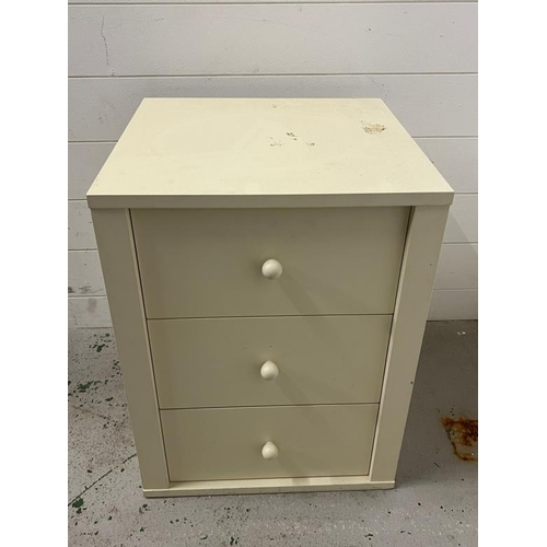 85 - White bedside cabinet