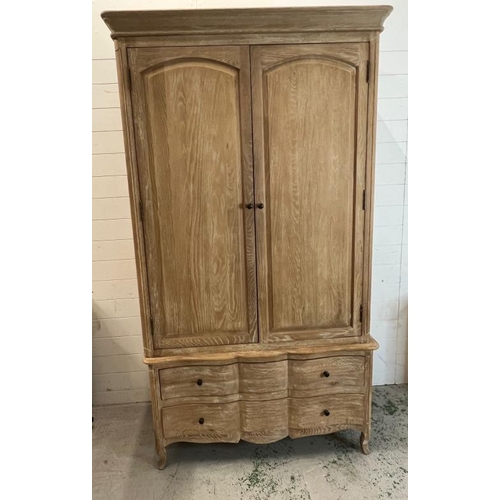 91 - Armoire with double doors opening to hanging rails with a base of two drawers by Loaf (118 W x 62 D ... 