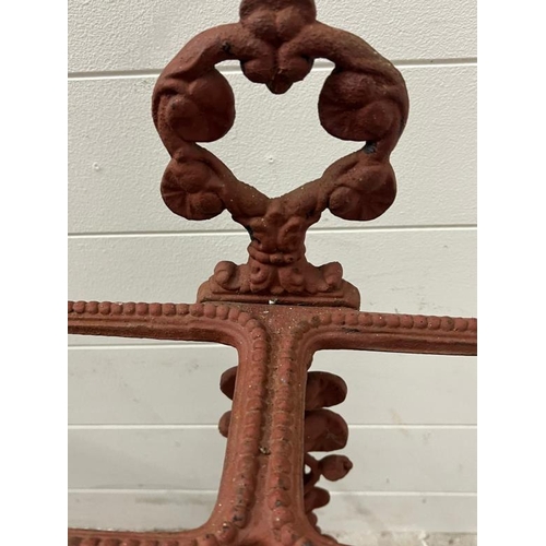 142 - A twin cast metal umbrella stand