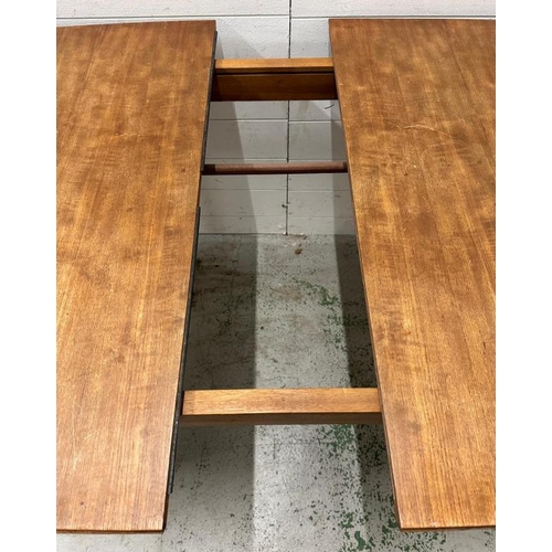 146 - A Mid Century teak Macintosh extendable dining table AF (Leaf missing) (H74cm W91cm D53)