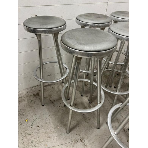 190 - Nine industrial bar stools, attributed to Joan Casas Ortinez for indecasa Spain