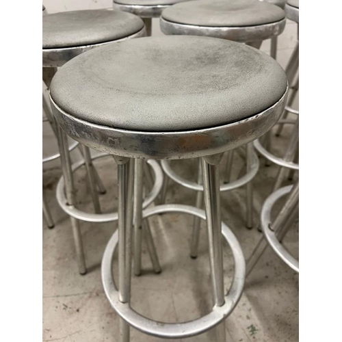 190 - Nine industrial bar stools, attributed to Joan Casas Ortinez for indecasa Spain